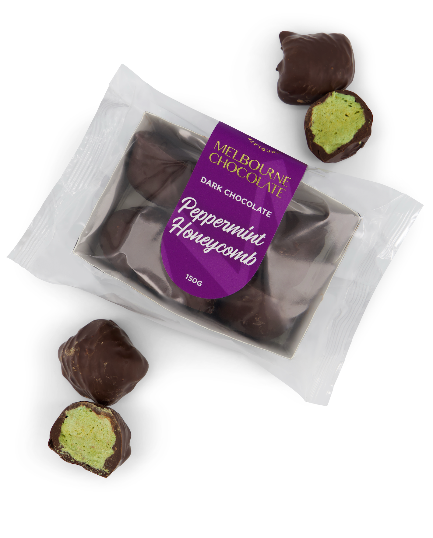DARK CHOCOLATE PEPPERMINT HONEYCOMB