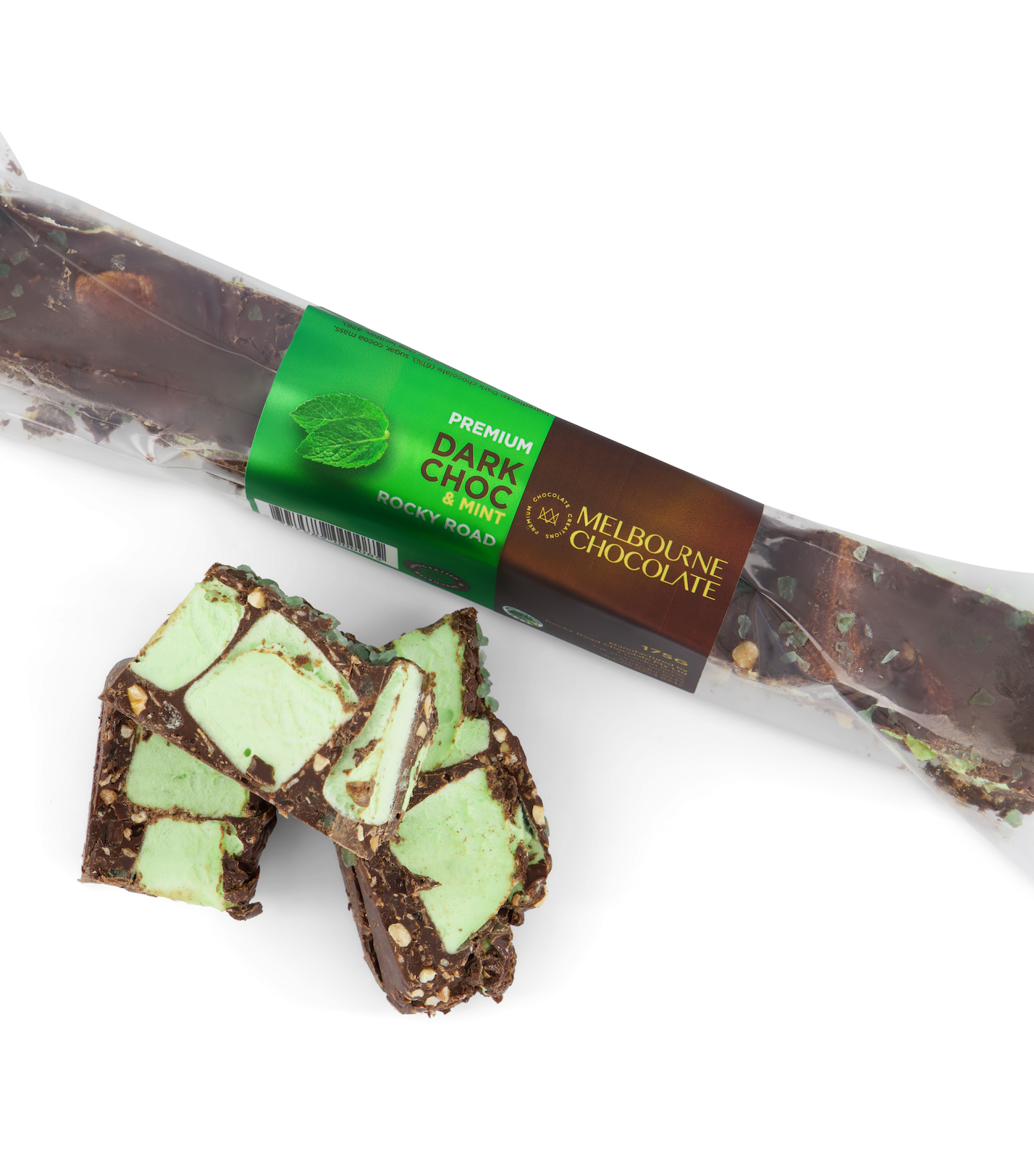DARK CHOC & MINT ROCKY ROAD