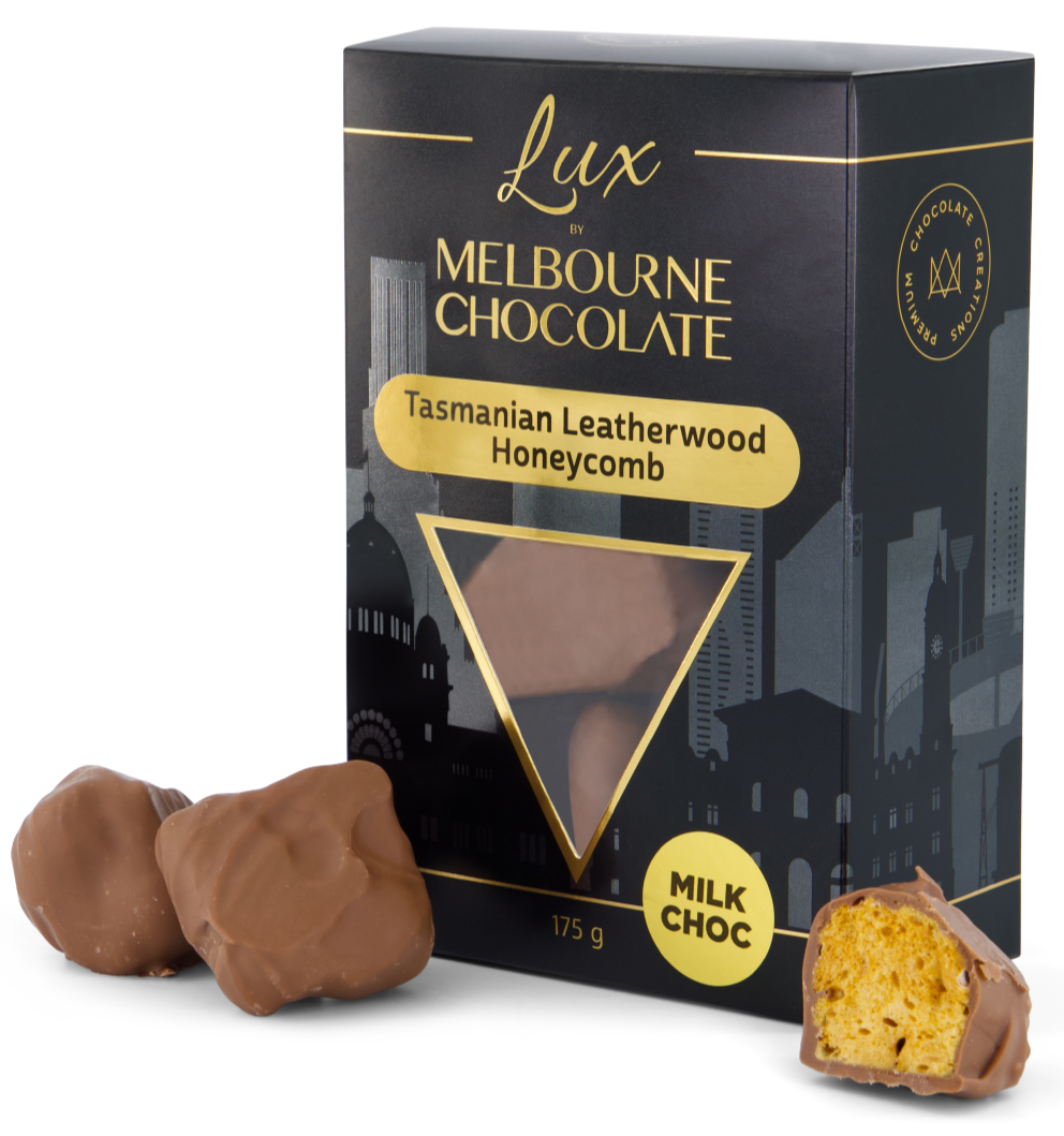 MILK CHOCOLATE HONEYCOMB TASMANIAN LEATHERWOOD