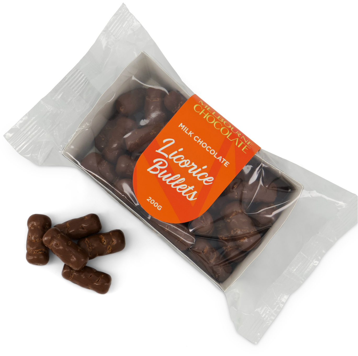 MILK CHOCOLATE LICORICE BULLETS