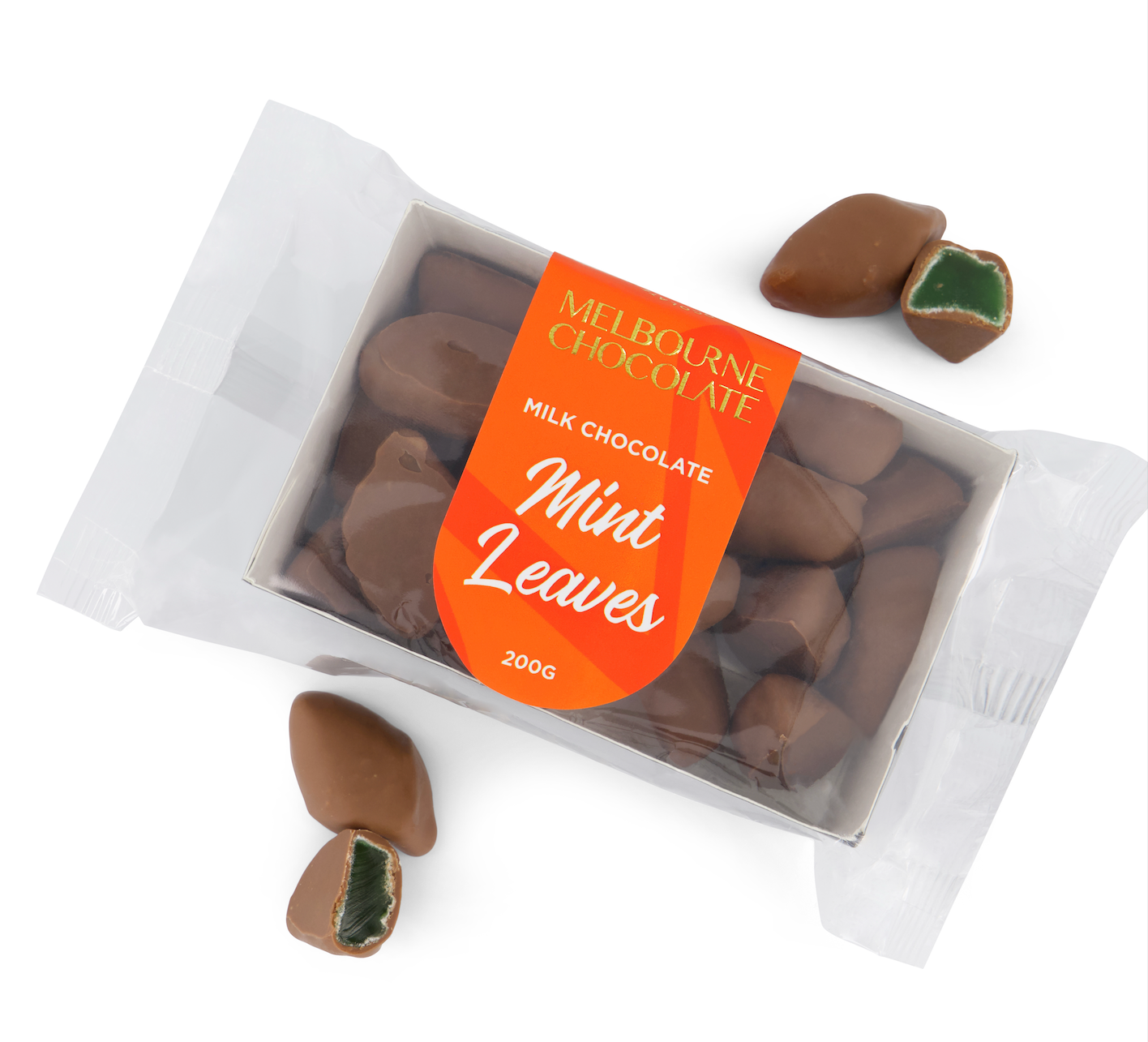 MILK CHOCOLATE MINT LEAVES