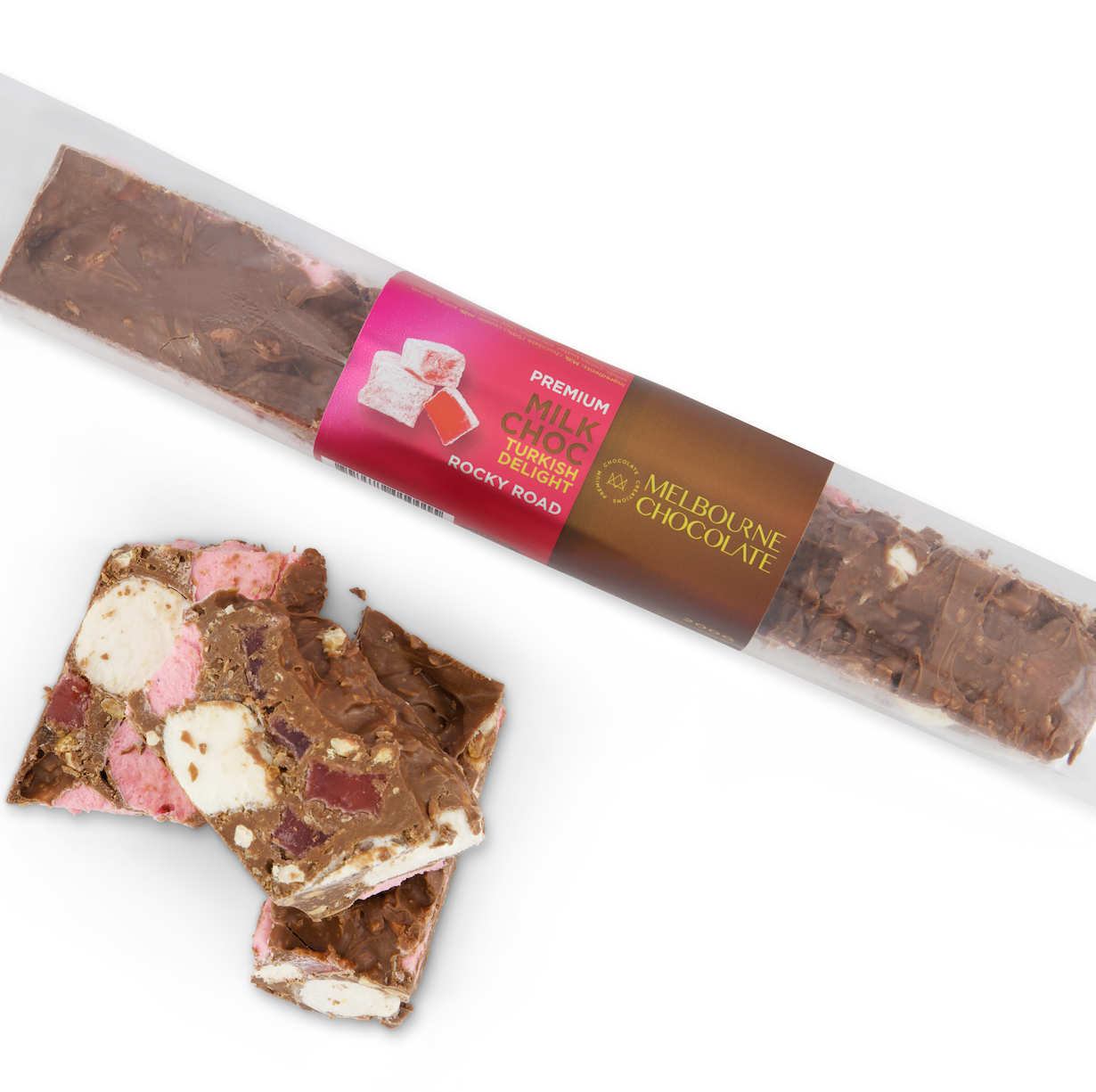 MILK CHOC TURKISH DELIGHT ROCKY ROAD