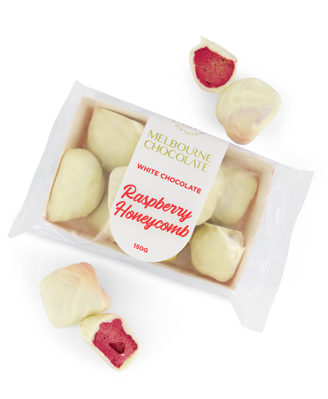 WHITE CHOCOLATE RASPBERRY HONEYCOMB