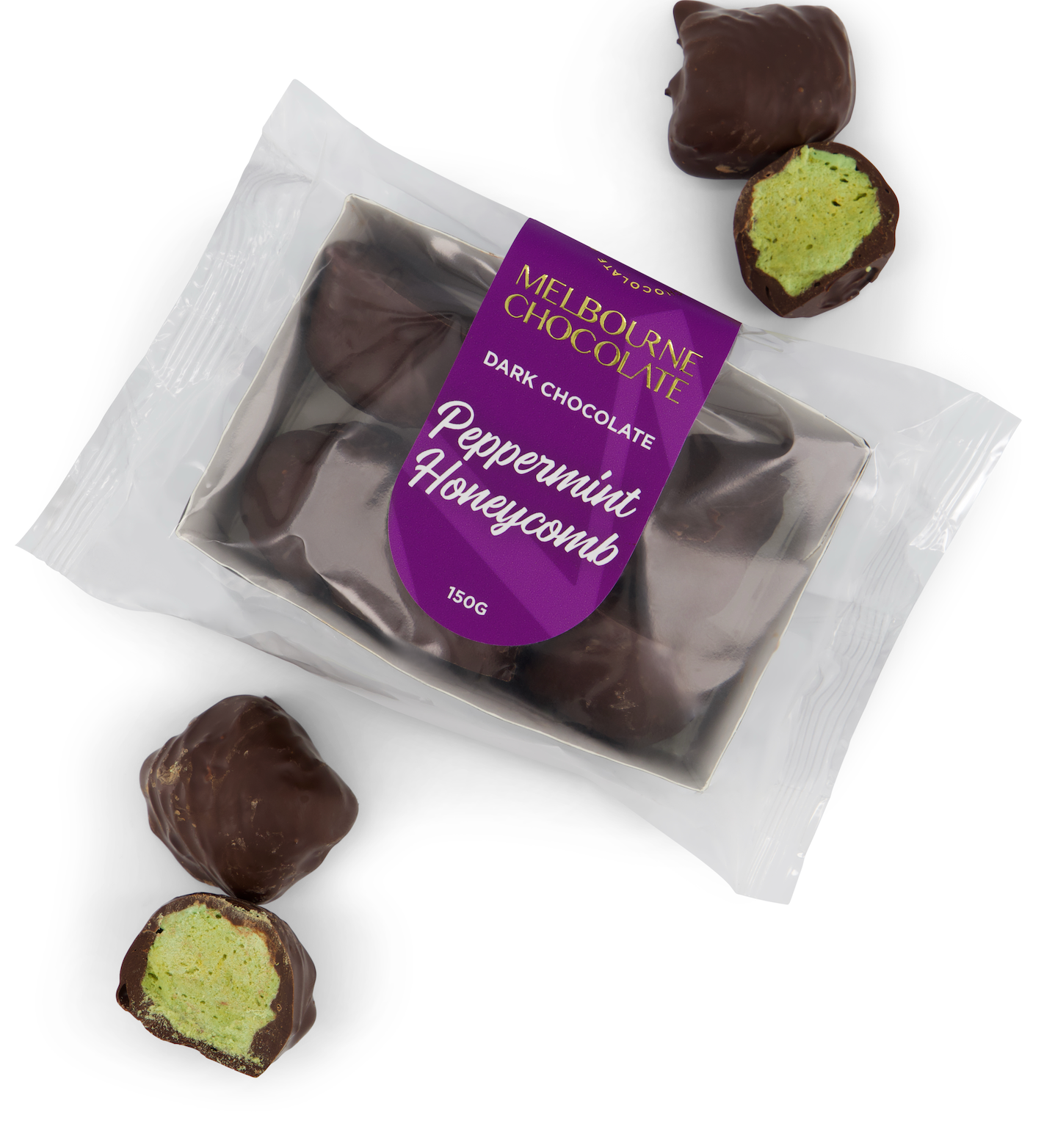 DARK CHOCOLATE PEPPERMINT HONEYCOMB