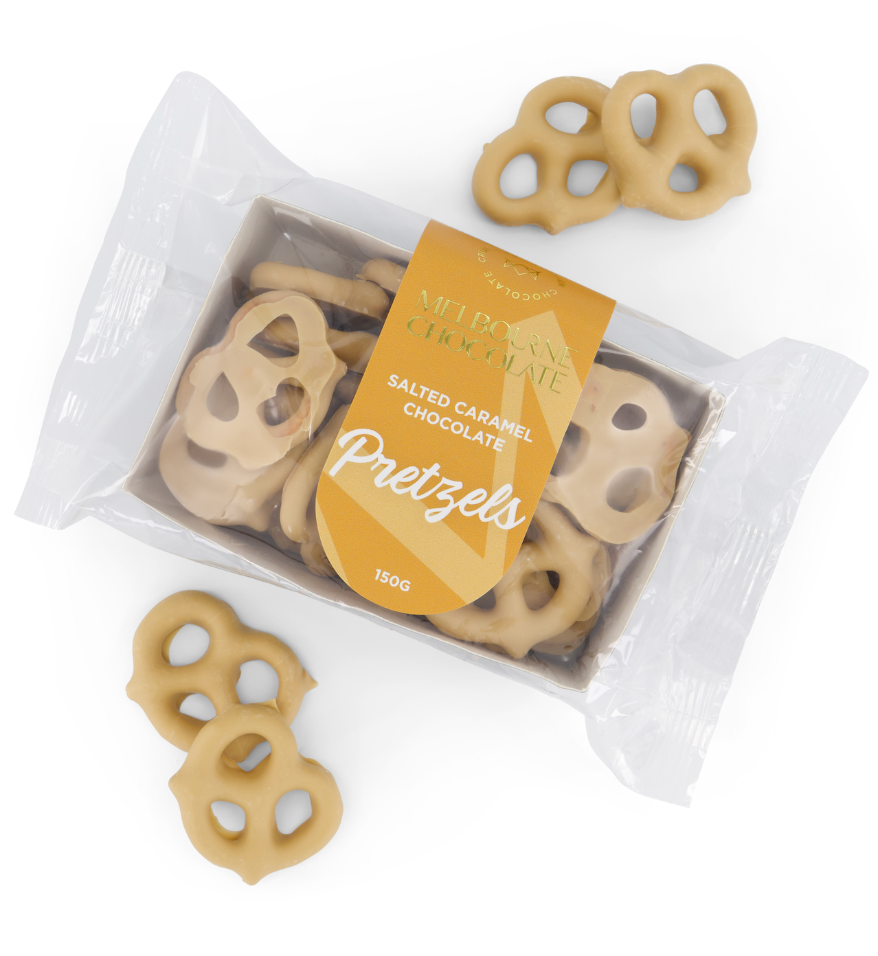 SALTED CARAMEL CHOCOLATE PRETZELS