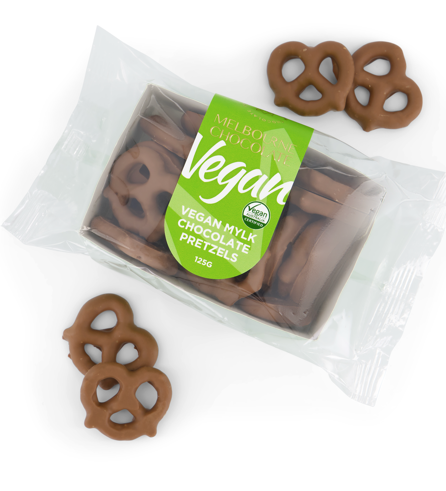 VEGAN MYLK CHOCOLATE PRETZELS