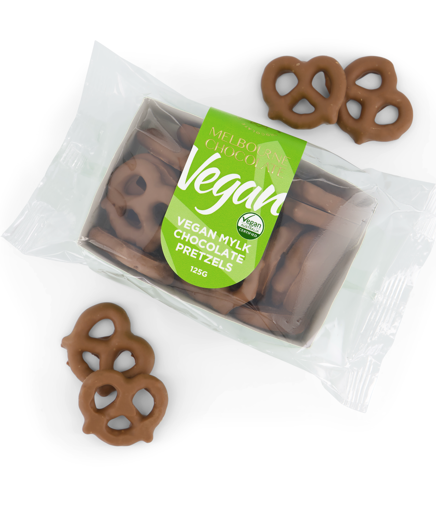 VEGAN MYLK CHOCOLATE PRETZELS