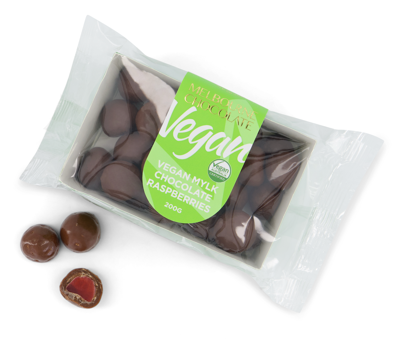 VEGAN MYLK CHOCOLATE RASPBERRIES
